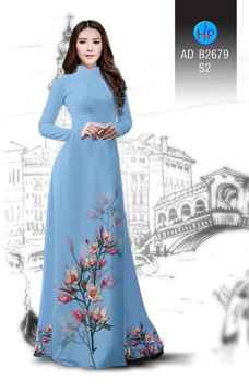Vải áo dài Hoa in 3D AD B2679 26