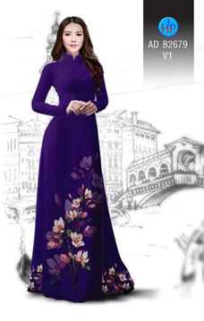 Vải áo dài Hoa in 3D AD B2679 35