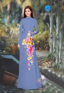 Vải áo dài Hoa in 3D AD N2137
