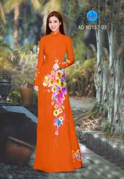 Vải áo dài Hoa in 3D AD N2137