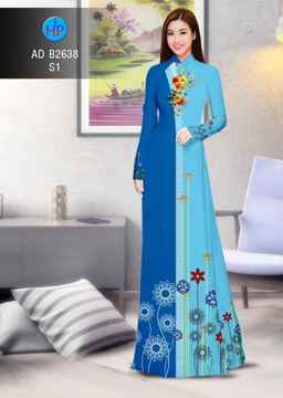 Vải áo dài Hoa in 3D AD B2638 27