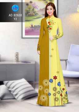 Vải áo dài Hoa in 3D AD B2638 32