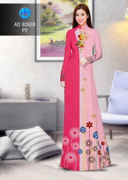 Vải áo dài Hoa in 3D AD B2638 34