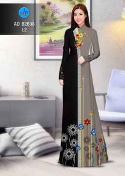 Vải áo dài Hoa in 3D AD B2638 37