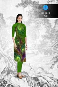 Vải áo dài Vải cách tân Hoa Ảo 3D AD CT2040 31