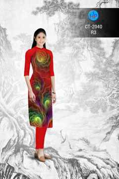 Vải áo dài Vải cách tân Hoa Ảo 3D AD CT2040 37