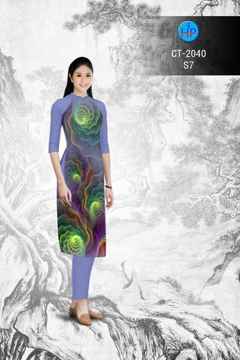 Vải áo dài Vải cách tân Hoa Ảo 3D AD CT2040 35