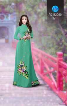 Vải áo dài Hoa in 3D AD B2090 27