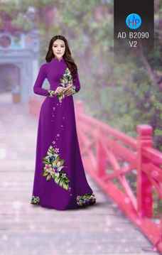 Vải áo dài Hoa in 3D AD B2090 33