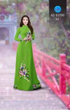 Vải áo dài Hoa in 3D AD B2090 36