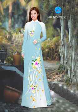 Vải áo dài Hoa in 3D nhẹ nhàng AD N2229 35