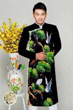 1524460142 856 vai ao dai nam hinh cay va chim ad