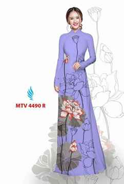 Vải áo dài hoa sen AD MTV 4490 26