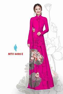 Vải áo dài hoa sen AD MTV 4490 34