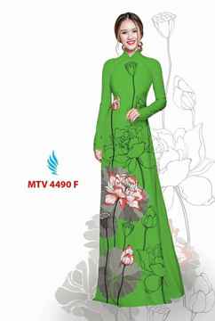 Vải áo dài hoa sen AD MTV 4490 35