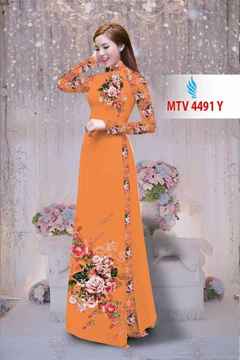 Vải áo dài hoa hồng AD MTV 4491 26