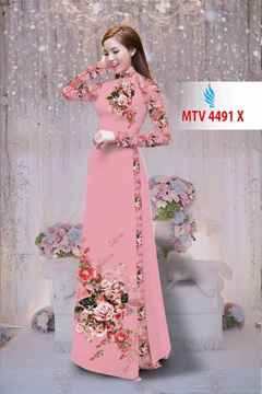 Vải áo dài hoa hồng AD MTV 4491 30