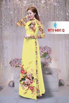 Vải áo dài hoa hồng AD MTV 4491 35
