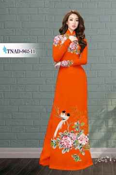 Vải áo dài hoa cẩm chướng AD TNAD 962 30
