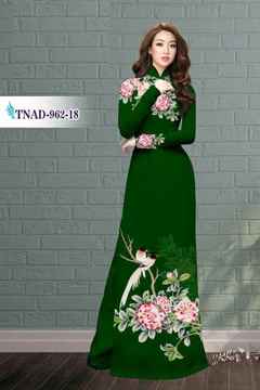 Vải áo dài hoa cẩm chướng AD TNAD 962 33