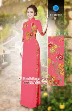 Vải áo dài Hoa in 3D AD B2800 35