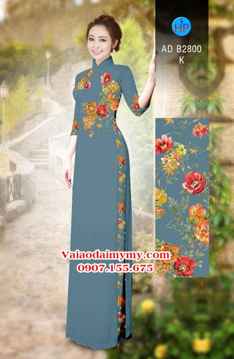 Vải áo dài Hoa in 3D AD B2800 36