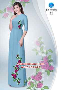 Vải áo dài Hoa hồng AD B2909 36