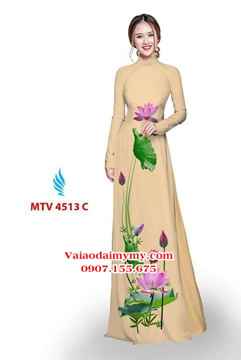 Vải áo dài hoa sen AD MTV 4513 26