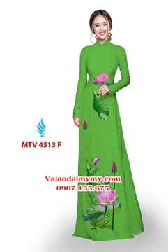 Vải áo dài hoa sen AD MTV 4513 28