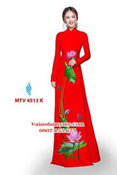 Vải áo dài hoa sen AD MTV 4513 32