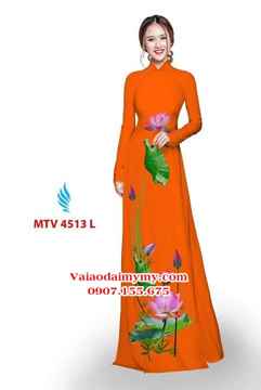 Vải áo dài hoa sen AD MTV 4513 34