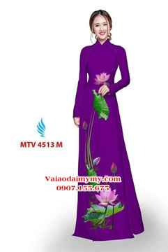 Vải áo dài hoa sen AD MTV 4513 35