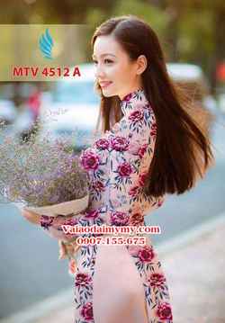 Vải áo dài hoa nguyên áo AD MTV 4512 27