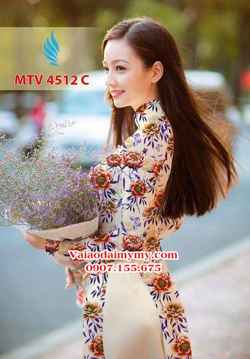 Vải áo dài hoa nguyên áo AD MTV 4512 29