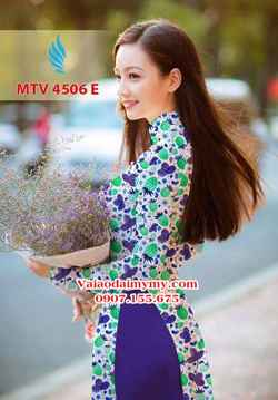 Vải áo dài hình trái cây nguyên áo AD MTV 4506 29