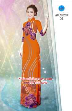 Vải áo dài Hoa in 3D AD N2283 30