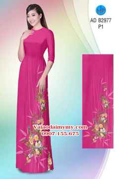 Vải áo dài Hoa in 3D AD B2977 36