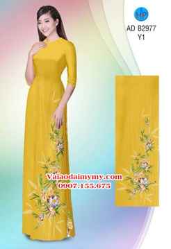 Vải áo dài Hoa in 3D AD B2977 25