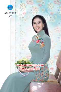 Vải áo dài Hoa in 3D AD B2978 26