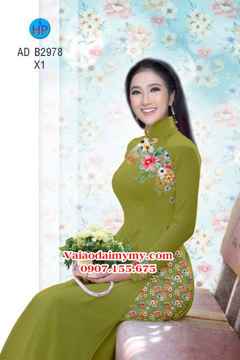 Vải áo dài Hoa in 3D AD B2978 28
