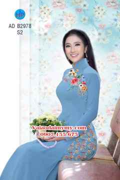 Vải áo dài Hoa in 3D AD B2978 32