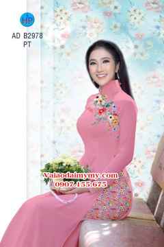 Vải áo dài Hoa in 3D AD B2978 29