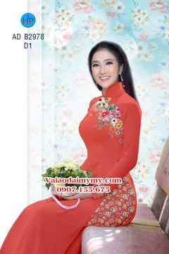 Vải áo dài Hoa in 3D AD B2978 27