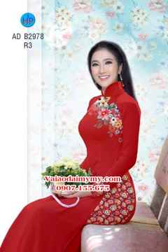 Vải áo dài Hoa in 3D AD B2978 31