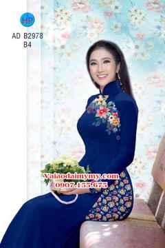 Vải áo dài Hoa in 3D AD B2978 34