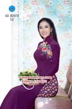 Vải áo dài Hoa in 3D AD B2978 35