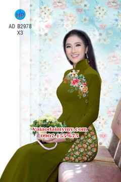 Vải áo dài Hoa in 3D AD B2978 36