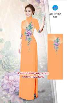 Vải áo dài Hoa in 3D AD B2982 27