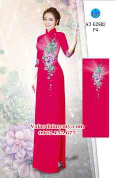 Vải áo dài Hoa in 3D AD B2982 32
