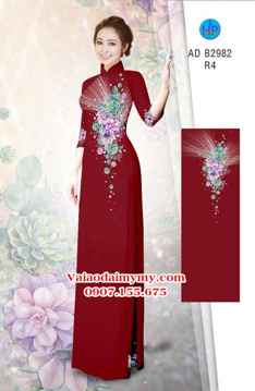 Vải áo dài Hoa in 3D AD B2982 30